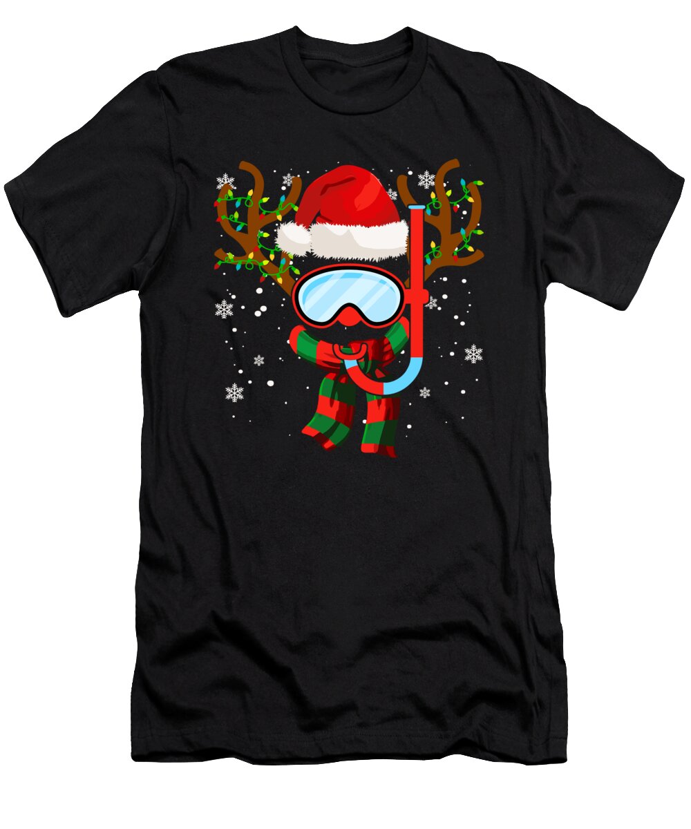 Scuba Reindeer Christmas Funny Santa Diving Mask Diver Gifts 1 T-Shirt