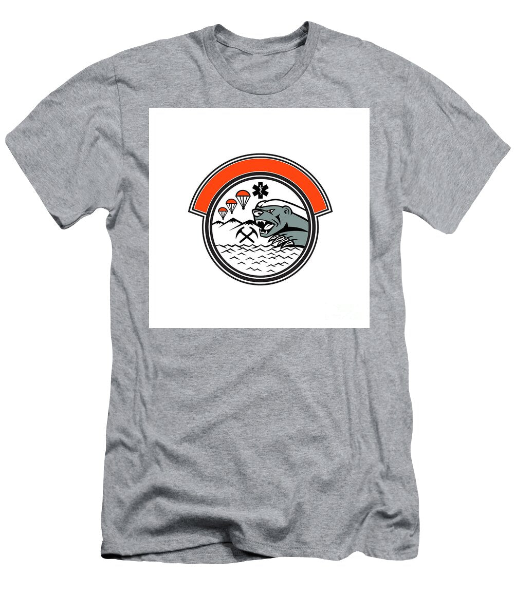 Sea Air Mountain Rescue Honey Badger Mascot Aloysius Patrimonio T-Shirt