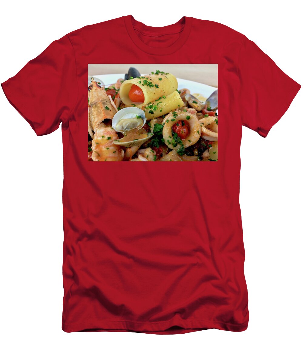 Seafood Paccheri Pasta with Shrimp Clams Mussels Italian Food Food Fantastic T-Shirt