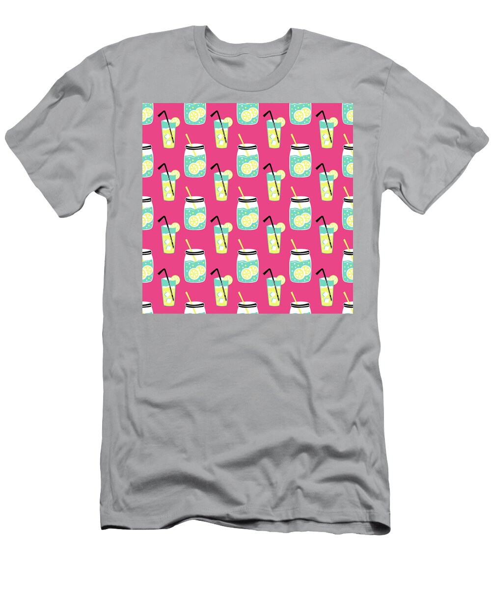 Seamless Summer Drinks Pattern Julien T-Shirt