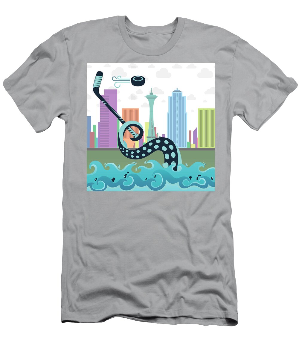 Seattle Hockey with Skyline Joshua Gilbert T-Shirt