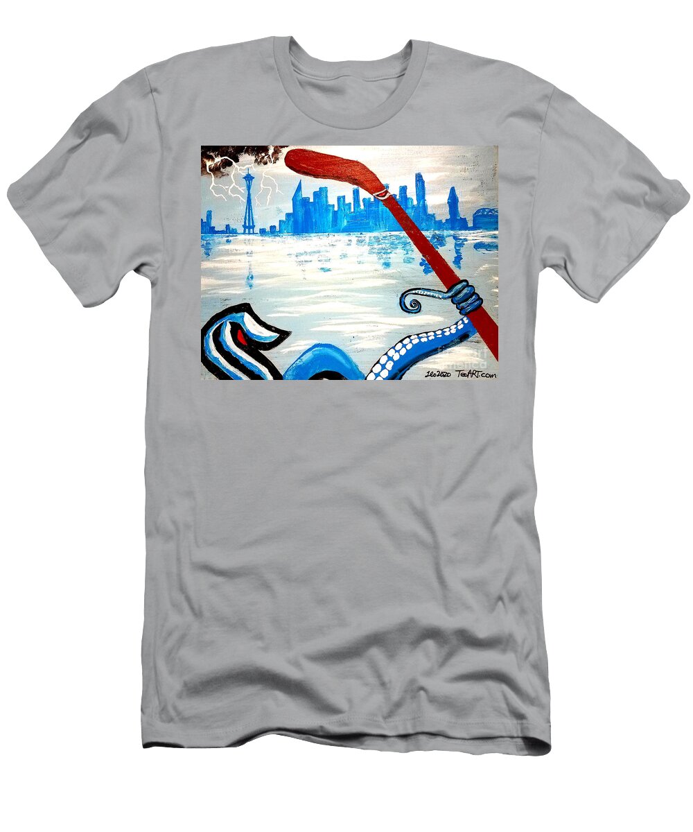 Seattle Kraken NHL Hockey Art Teo Alfonso T-Shirt