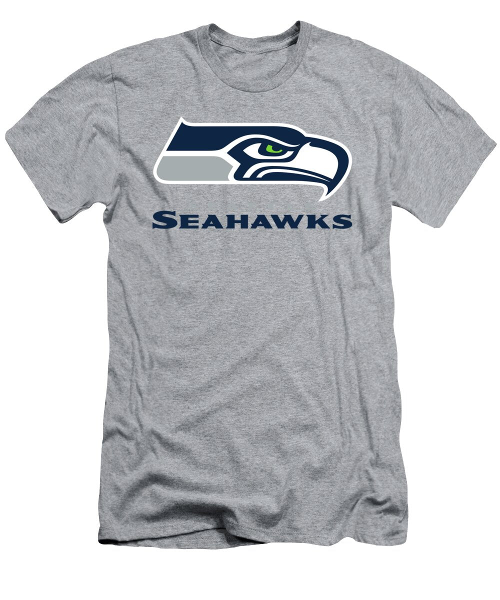 Seattle Seahawks on an Abraded Steel Texture Movie Poster Prints T-Shirt