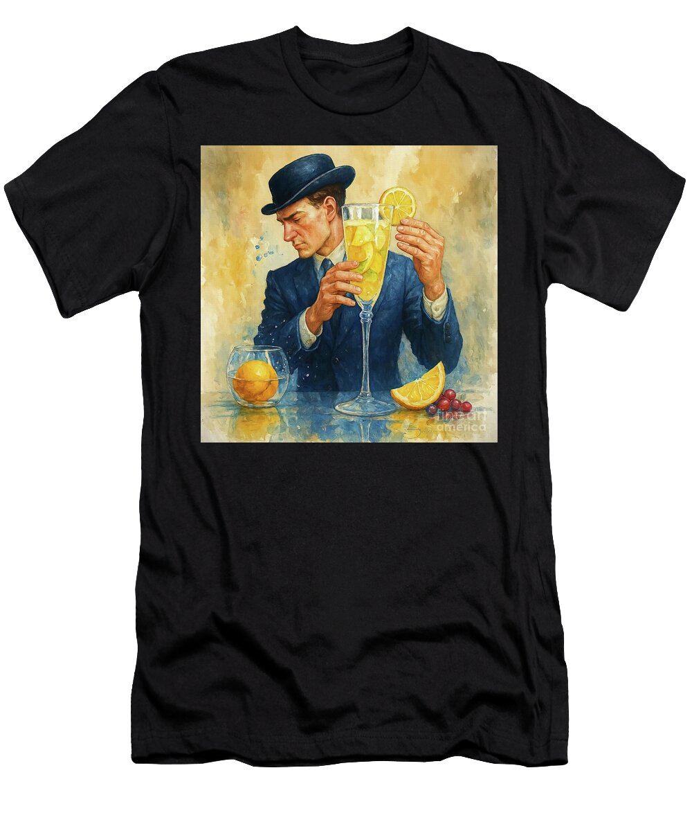 Secret of French 75 Cocktail Jolanta Anna Karolska T-Shirt