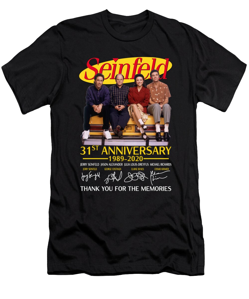 Seinfeld 31st Anniversary 1989 2020 Thank You for the Memories Cast Signatures Thh T-Shirt