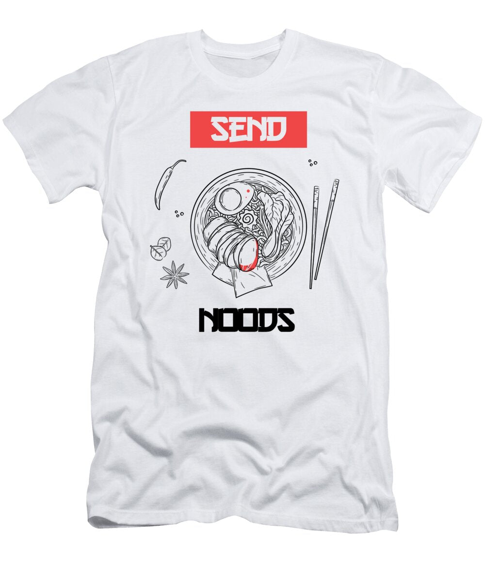 Send Noods Ramen for Sushi Fans Anime Benjamin Burkert T-Shirt