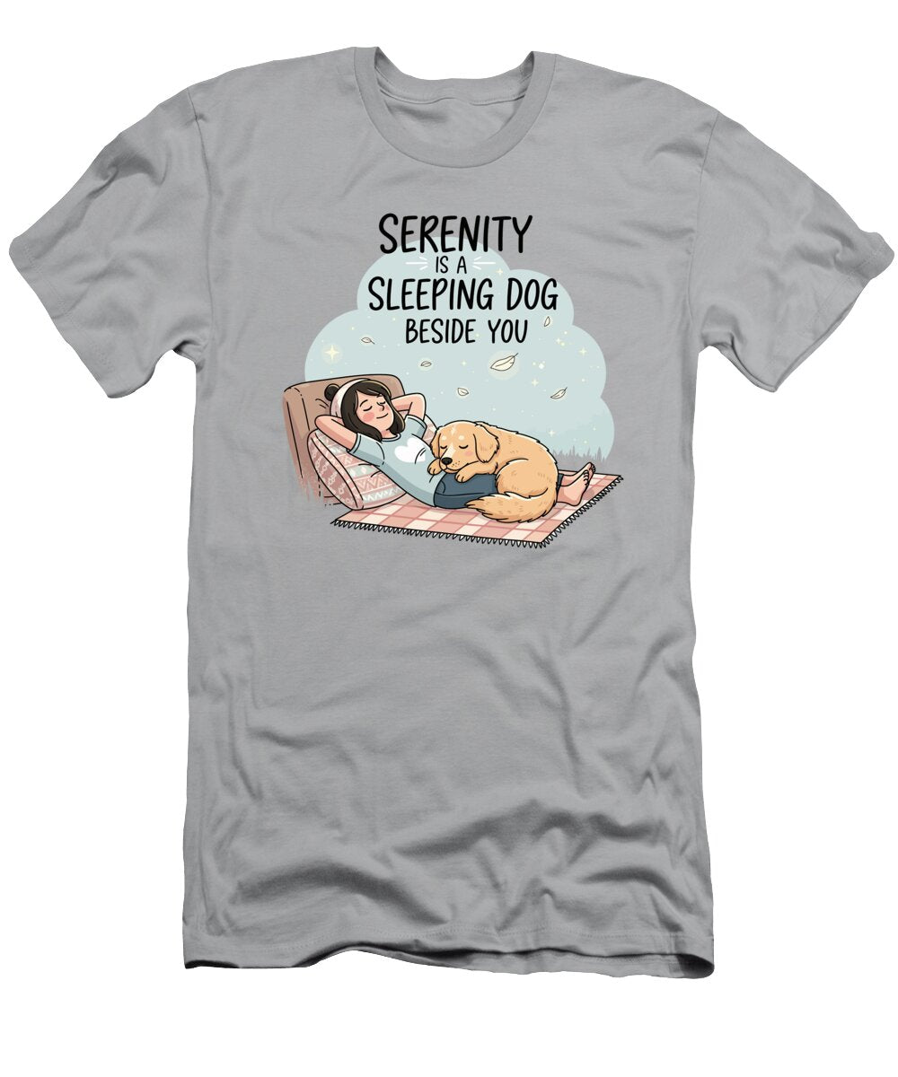 Serenity Is a Sleeping Dog Beside You Amir Faysal T-Shirt