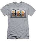 Set of Three Sushi Rolls with Salmon and Avocado Sushi with Reflection Traditional Japanese Food Michael Dechev T-Shirt