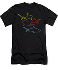 Shark Colorful Shark Fish Moon T-Shirt