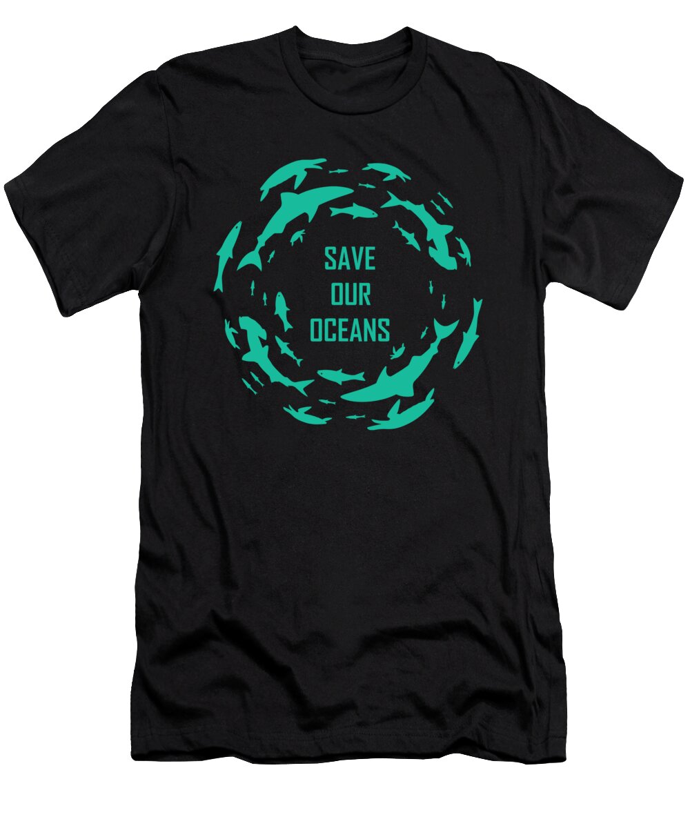 Shark Save Our Oceans Sharks Scuba Diver Gift 1 T-Shirt
