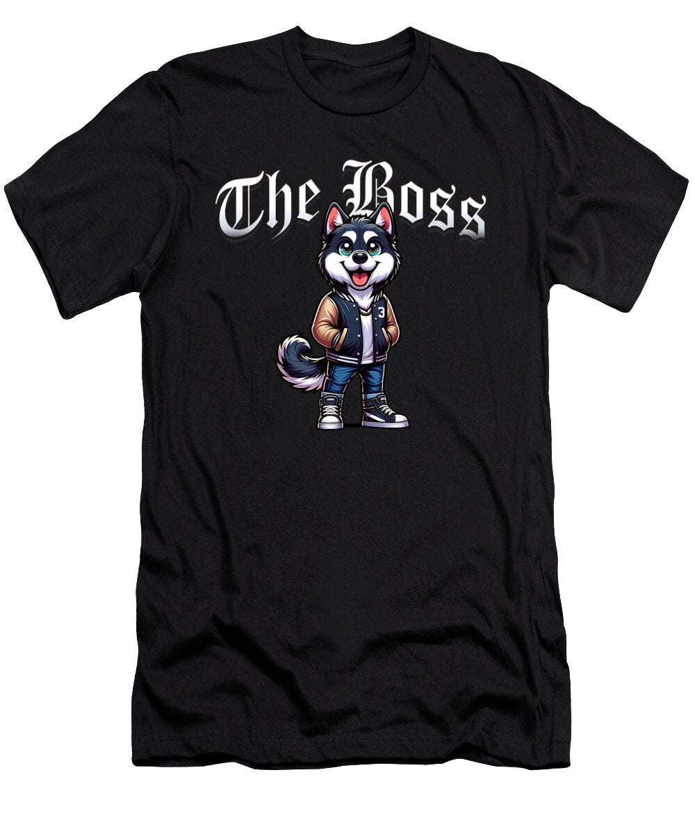 Shepsky Dog the Boss Cool Jacket Outfit Dog Mom Zyneu Gangd T-Shirt