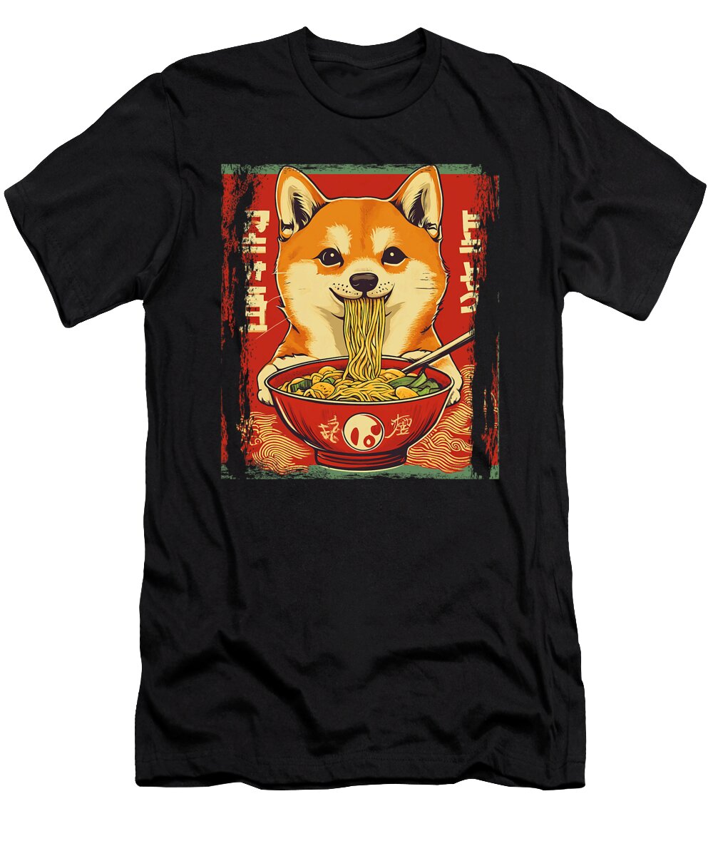 Shiba Enjoying Ramen Delight Studi Alex T-Shirt
