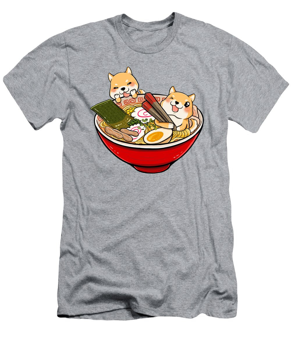 Shiba Inu Japanese Ramen Funny Dog Mateup Emery T-Shirt