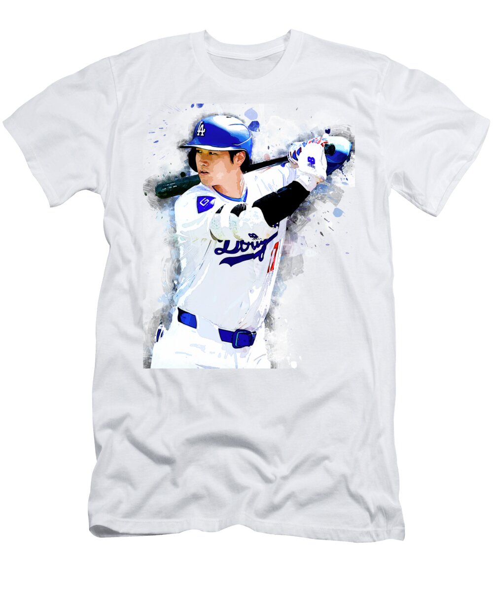 Shohei Ohtani Watercolor Style Poster Patricia Marticorena T-Shirt