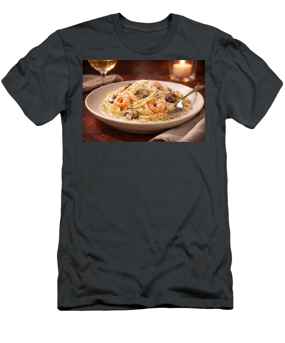 Shrimp and Mushroom Fettuccine Alfredo Ego Crash T-Shirt