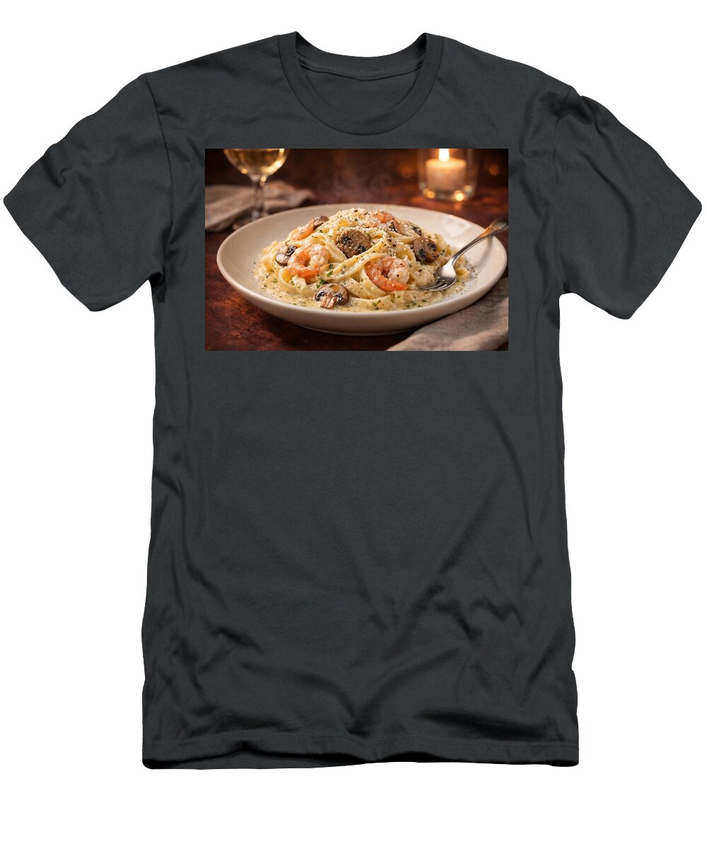 Shrimp and Mushroom Pasta Delight Ego Crash T-Shirt