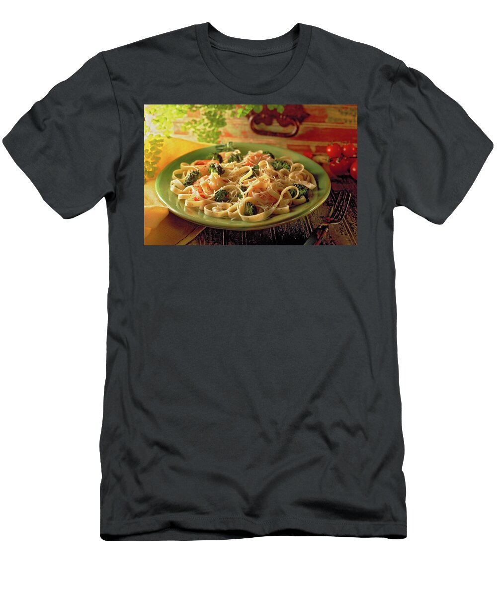 Shrimp Pasta and Broccoli Thomas Firak T-Shirt