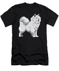 Siberian Dog White Dog Illustration Licensed Art T-Shirt