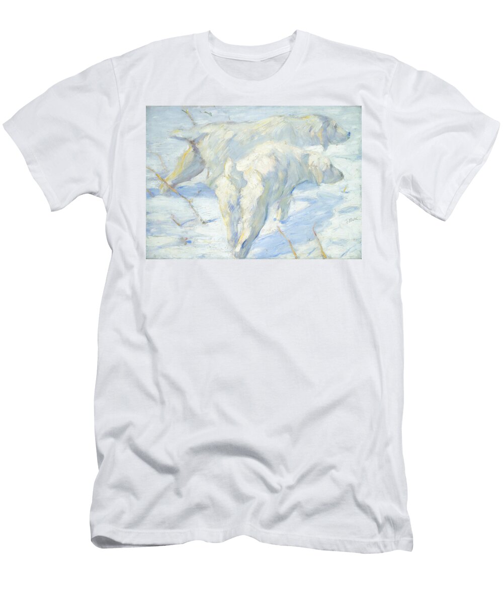 Siberian Dogs in the Snow Franz Marc T-Shirt