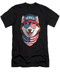 Siberian Husky 4th of July US American Flag Dog Sophie Eleanor T-Shirt