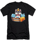 Siberian Husky Cute Kawaii Cartoon Bubbles Bath Zyneu Gangd T-Shirt