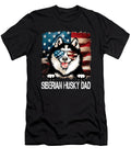 Siberian Husky Dad American Flag USA Patriotic Dhbubble T-Shirt