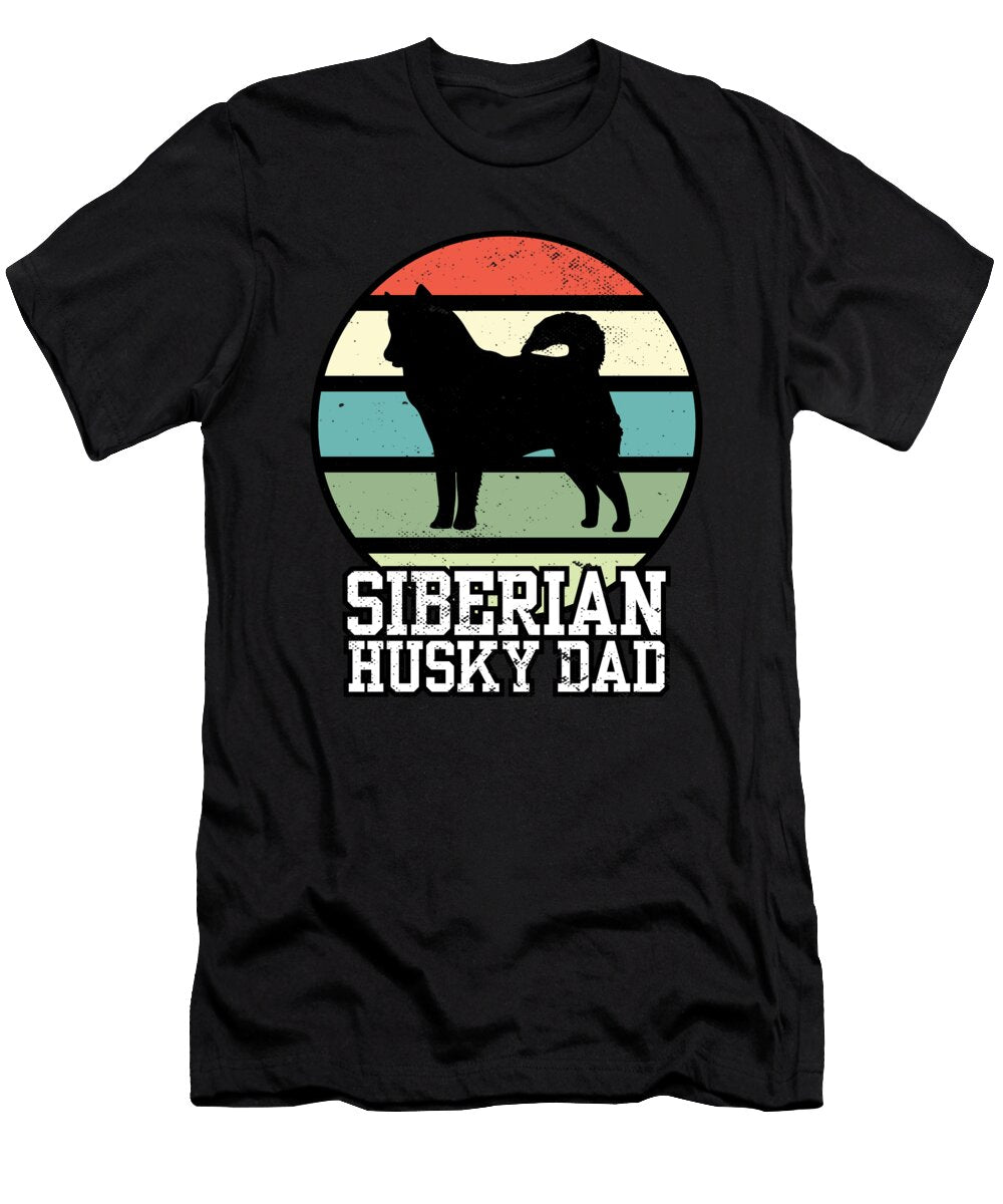 Siberian Husky Dad I Retro Husky Dad Maximus Designs T-Shirt