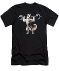 Siberian Husky Deadlift Weightlifting Funny Fitness Workout Gym Dog Lover Job T-Shirt