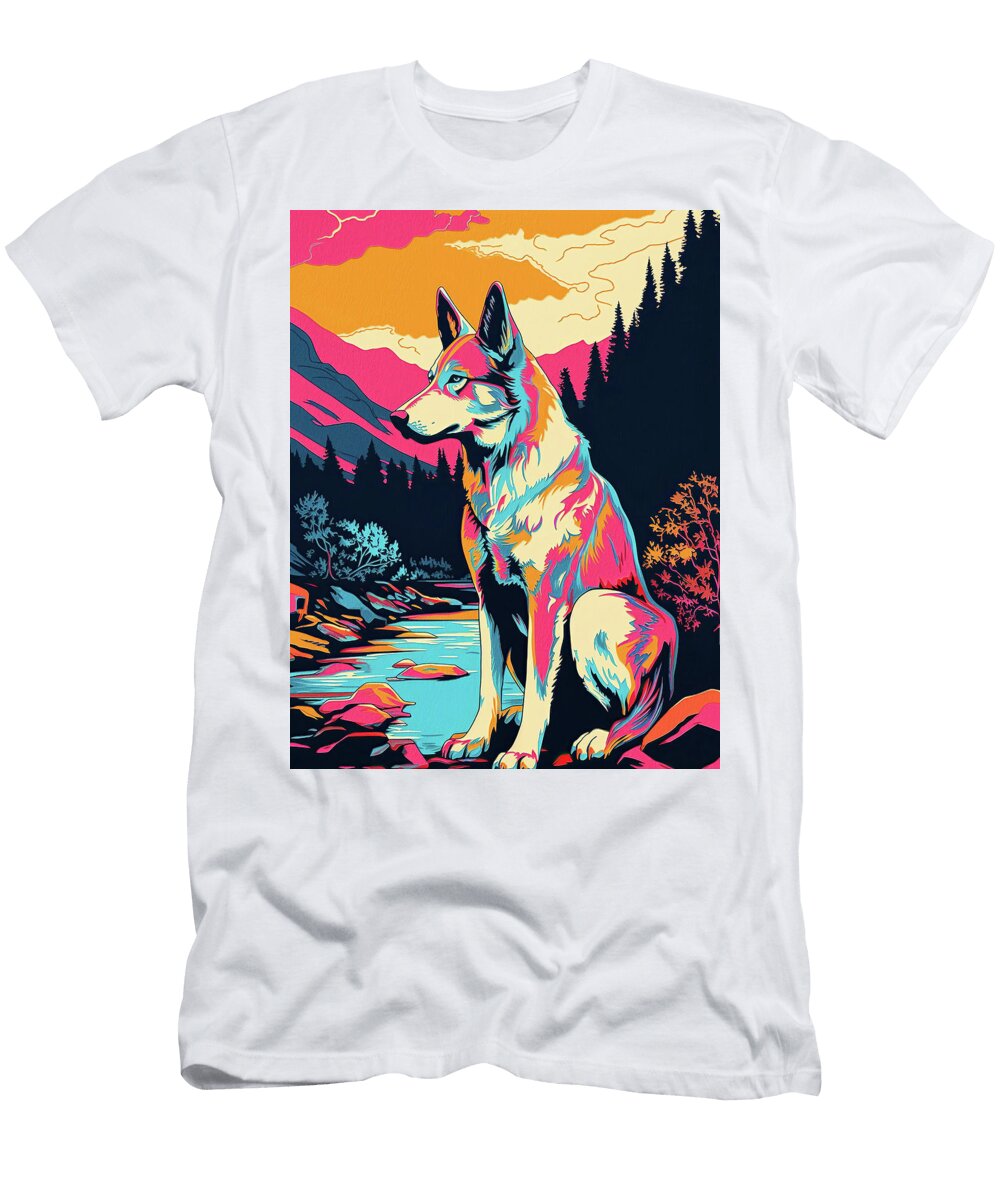 Siberian Husky Dog 002 Bruno Pokopen Bruno Pokopen T-Shirt