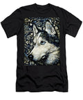 Siberian Husky Dog Abstract Art Peggy Collins T-Shirt
