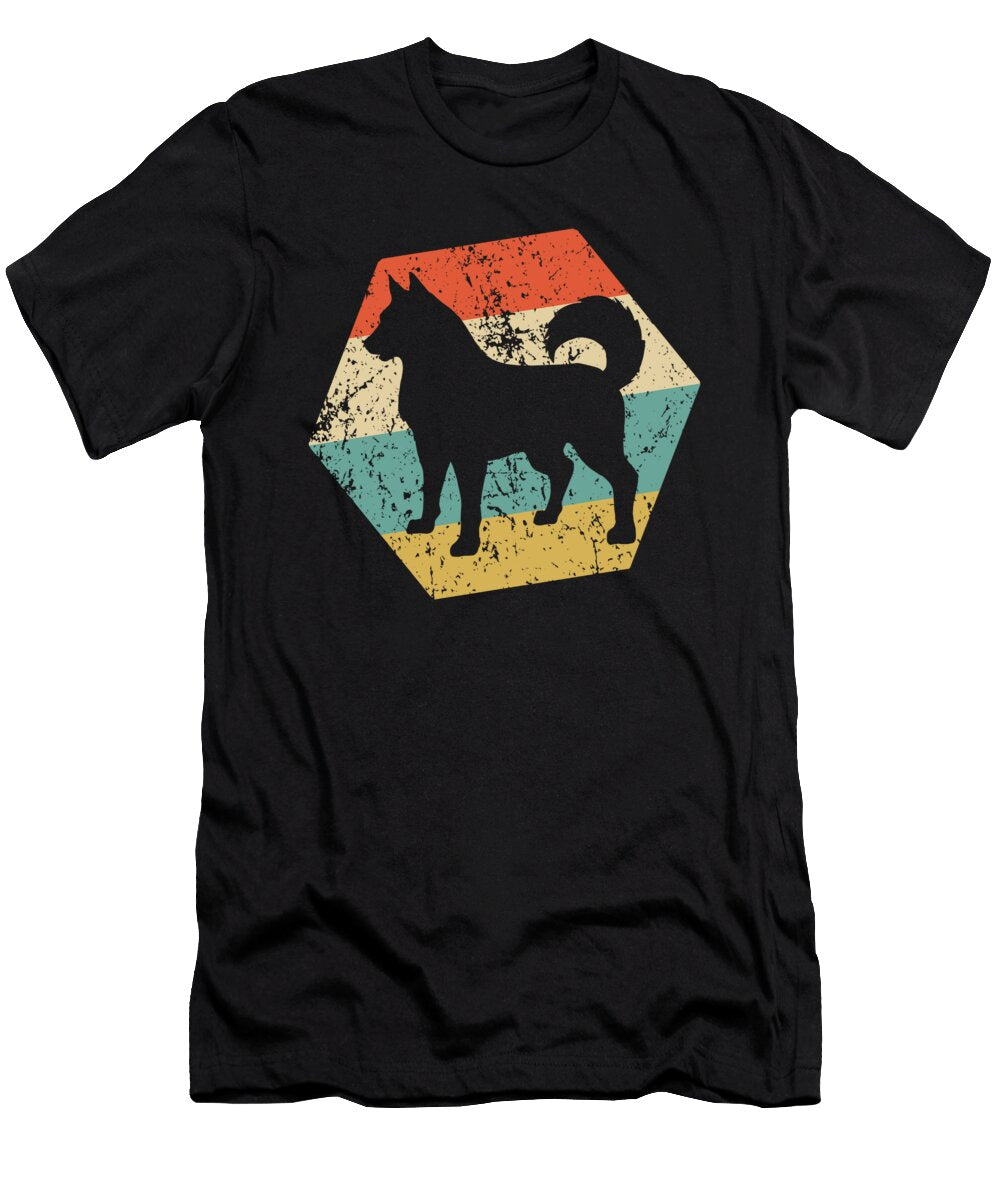 Siberian Husky Dog Breed Retro Distressed Hexagon Kevin Garbes T-Shirt