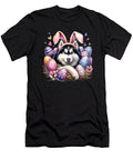 Siberian Husky Dog Bunny Ears Easter Day Natalie Lidford T-Shirt