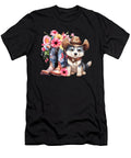 Siberian Husky Dog Cowgirl Boots Cowboy Hat Natalie Lidford T-Shirt
