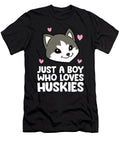 Siberian Husky Dog Just a Boy Who Loves Huskies Eq Designs T-Shirt