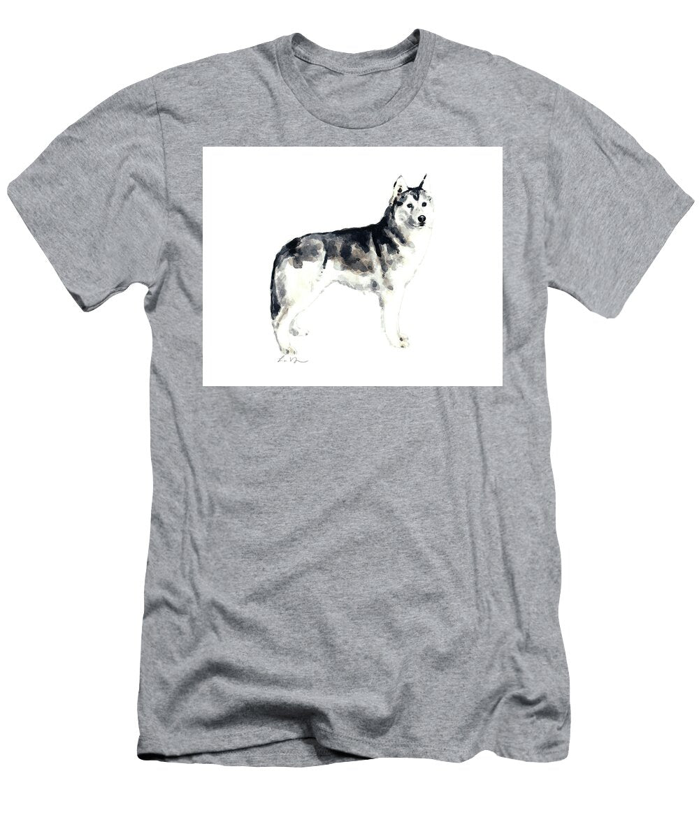 Siberian Husky Dog Laura Row T-Shirt