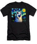 Siberian Husky Dog Lover Starry Night Van Zyneu Gangd T-Shirt