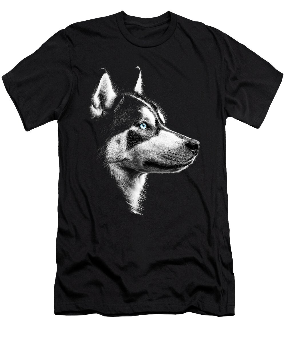 Siberian Husky Dog Motif Pet Artwork Siberian Yah Lishr T-Shirt