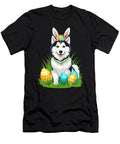 Siberian Husky Dog with Bunny Ears Easter Eggs Studi Alex T-Shirt