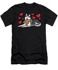 Siberian Husky Dog with Stuffed Animal Zimstarus T-Shirt