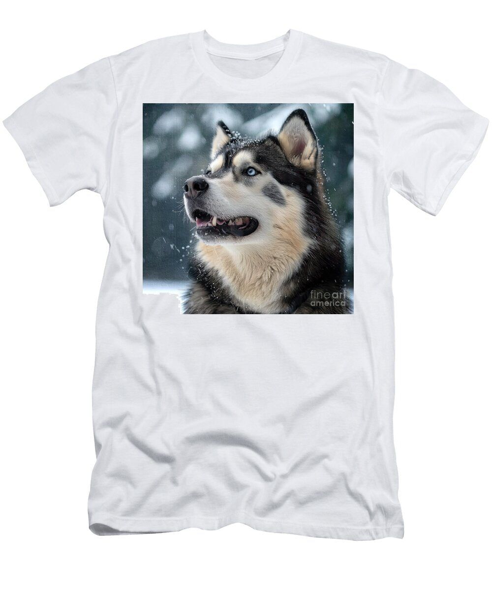 Siberian Husky Face Elisabeth Lucas T-Shirt