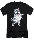 Siberian Husky Ghost Pumpkin Halloween Fall Dog Studi Alex T-Shirt