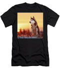 Siberian Husky in a Snowy Sunset Esoterica Art Agency T-Shirt