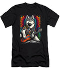 Siberian Husky Playing Electric Guitar Guitarist Zyneu Gangd T-Shirt