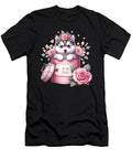 Siberian Husky Puppy Pink Flower Bucket Husky Dog Heidi Joyce T-Shirt