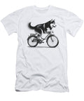 Siberian Husky Riding Bike Job T-Shirt