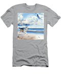 Siberian Husky Running At Beach N Akkash T-Shirt