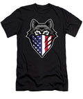 Siberian Husky US America Flag Wolf Dog Owner Pet Gift Thomas Larch T-Shirt