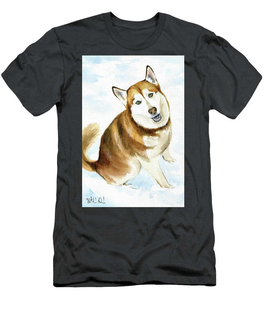 Sienna Siberian Husky Painting Dora Hathazi Mendes T-Shirt