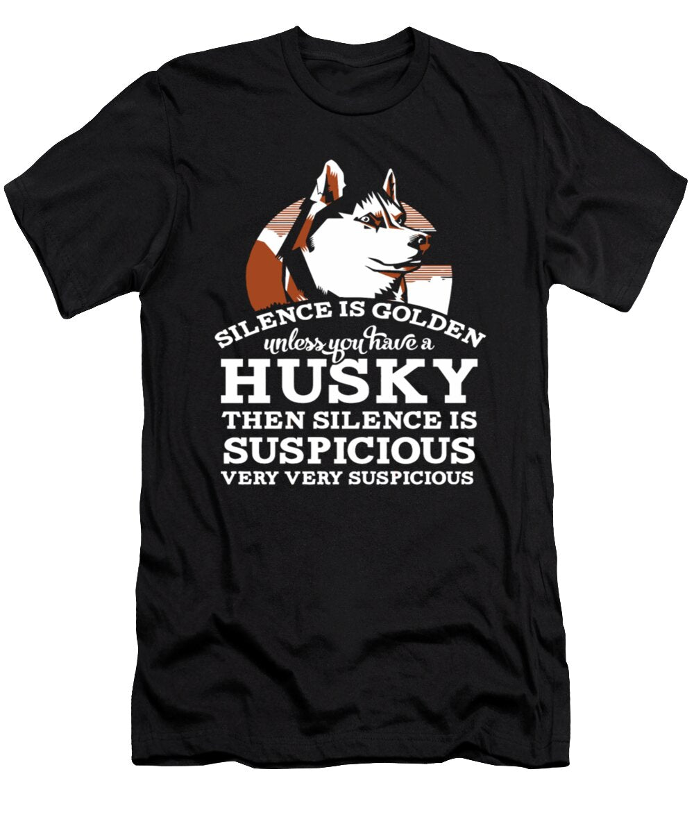 Silence Is Golden Husky Dog Tinh Tran Le Thanh T-Shirt