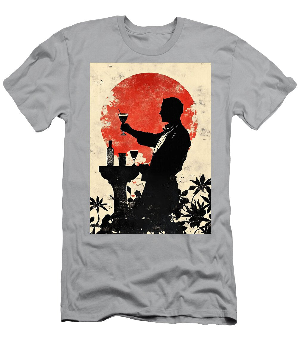 Silhouette Bartender with Cocktail a Bartender with a Cocktail and Shaker Rhys Jacobson T-Shirt